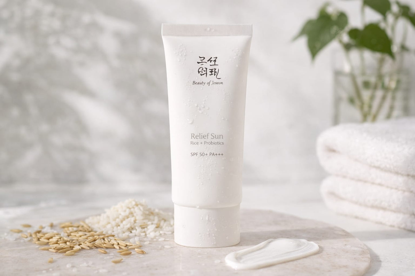 Protector Solar coreano SPF50+ con arroz y probioticos - sin efecto blanco