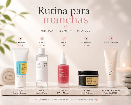 Rutina coreana para manchas / Tono uniforme