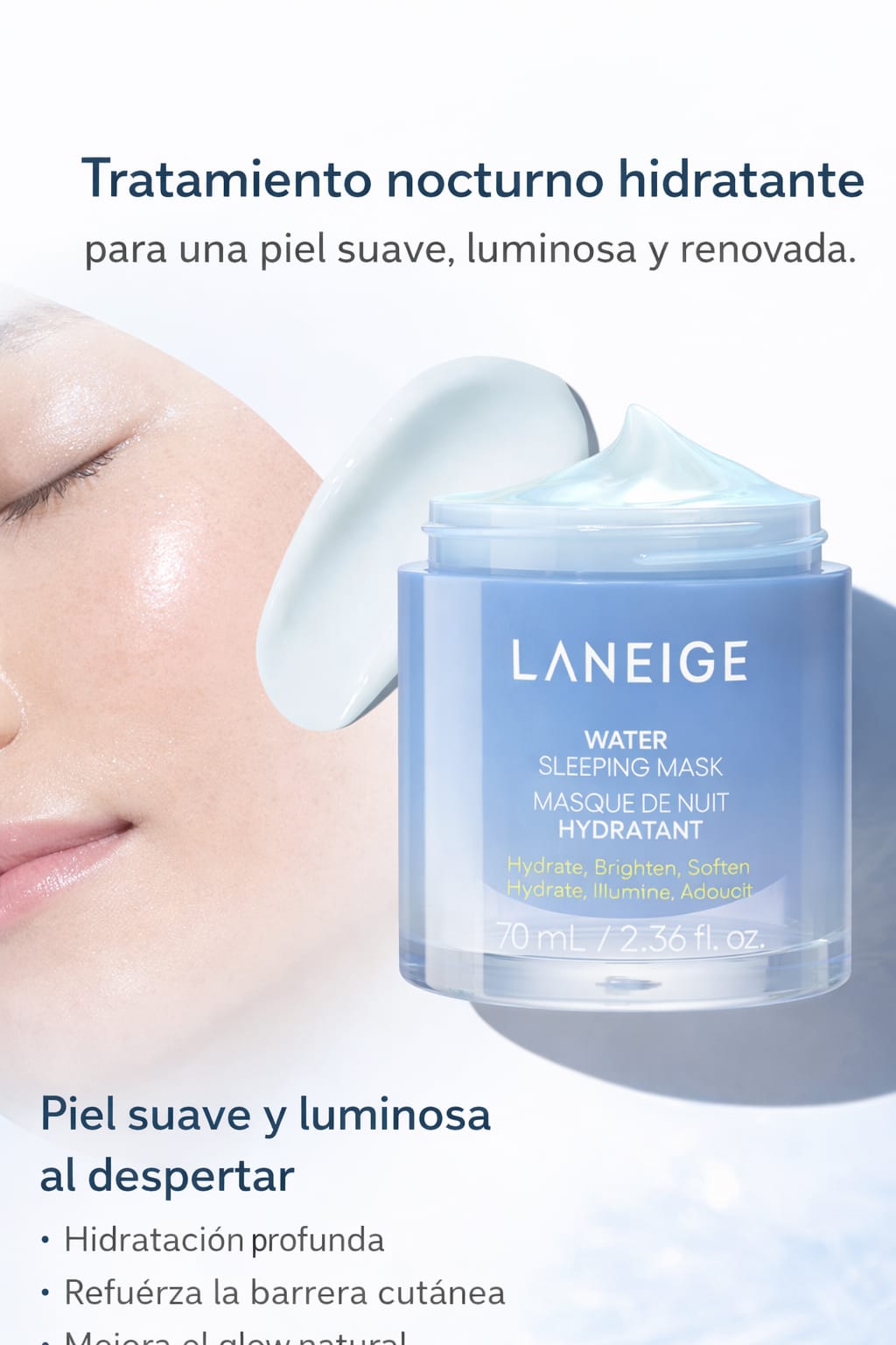 Mascarilla Nocturna  hidratante - piel fresca y luminosa al despertar