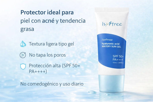 Protector Solar Isntree Watery Sun Gel SPF 50+ (Ligero y No Comedogenico)